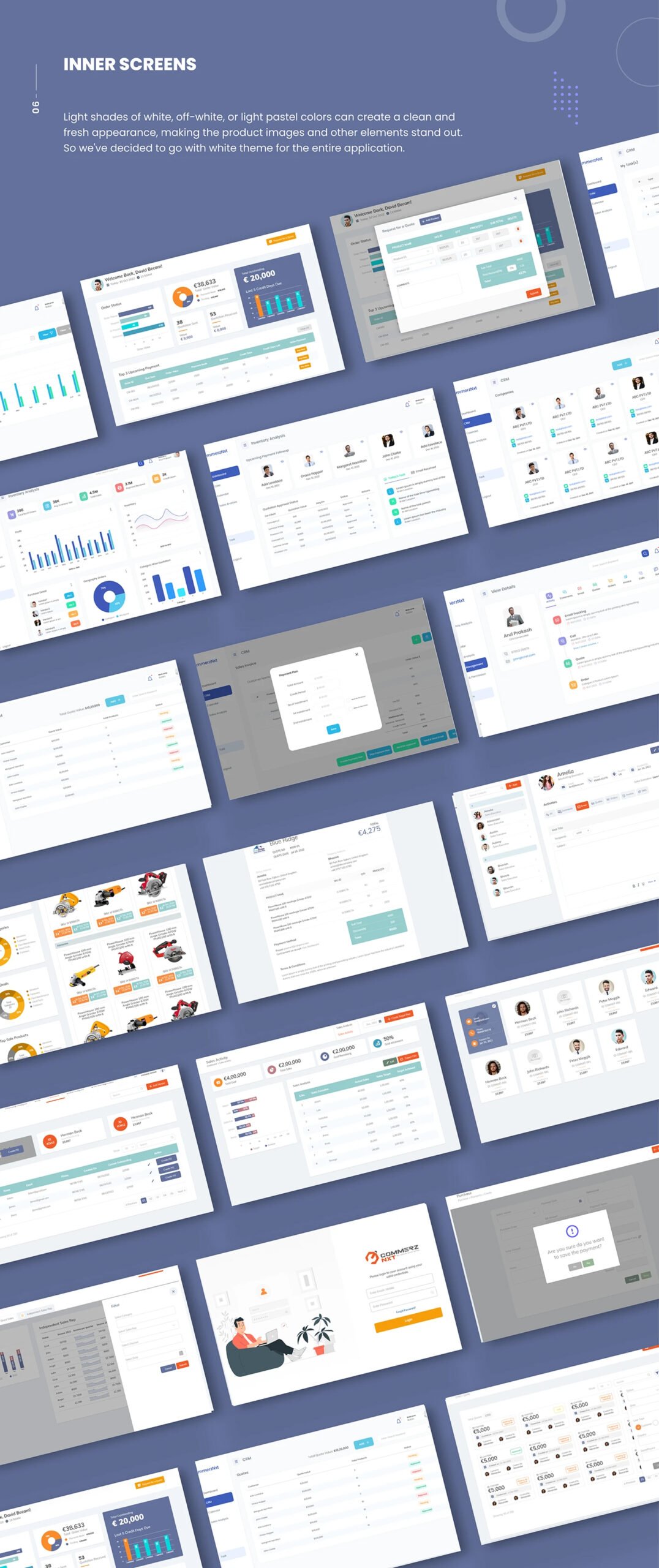 Headless Commerce Application all screens
