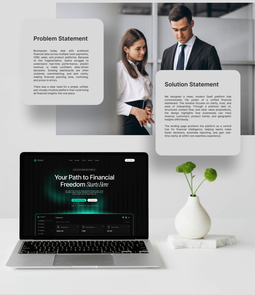 Modern Finance Dashboard & Landing Page Design 02