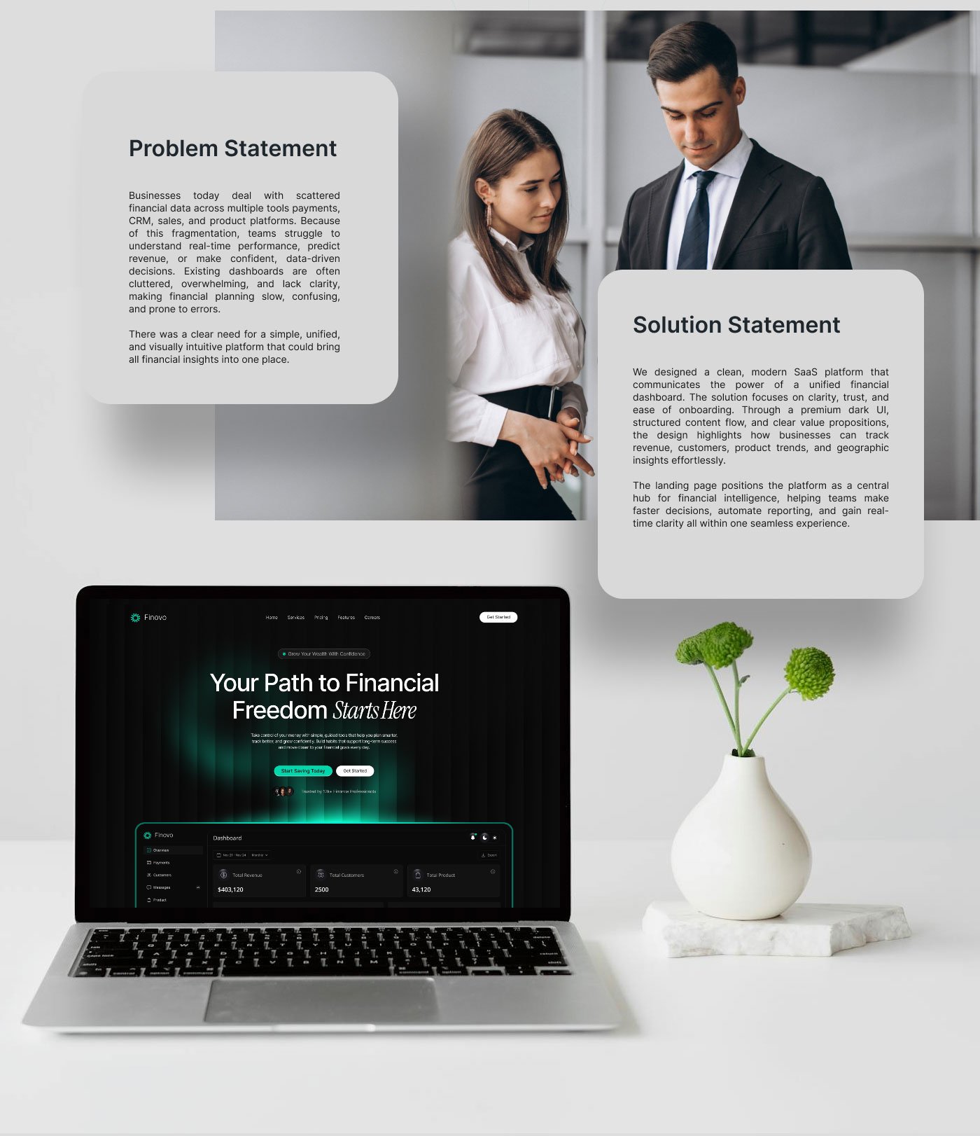Modern Finance Dashboard & Landing Page Design 02