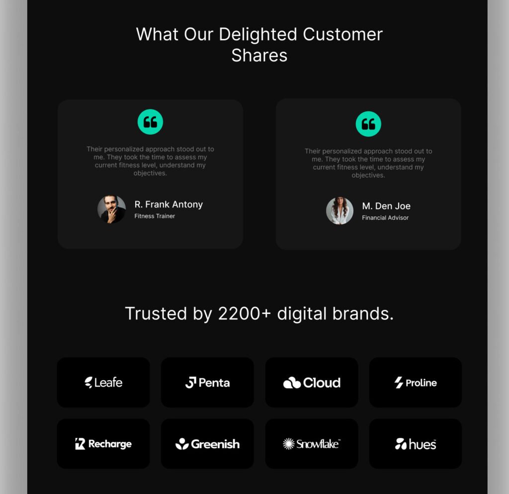 Modern Finance Dashboard & Landing Page Design 07